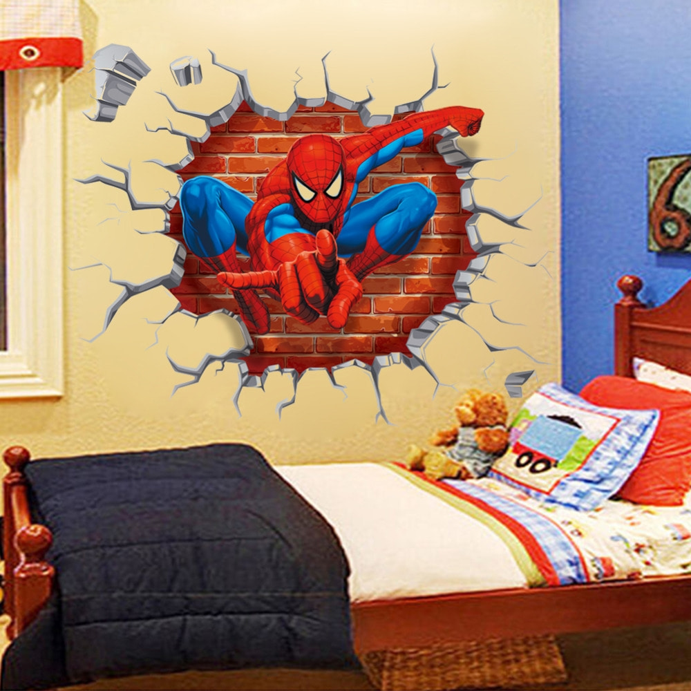 스파이더맨 포인트 벽지 스티커