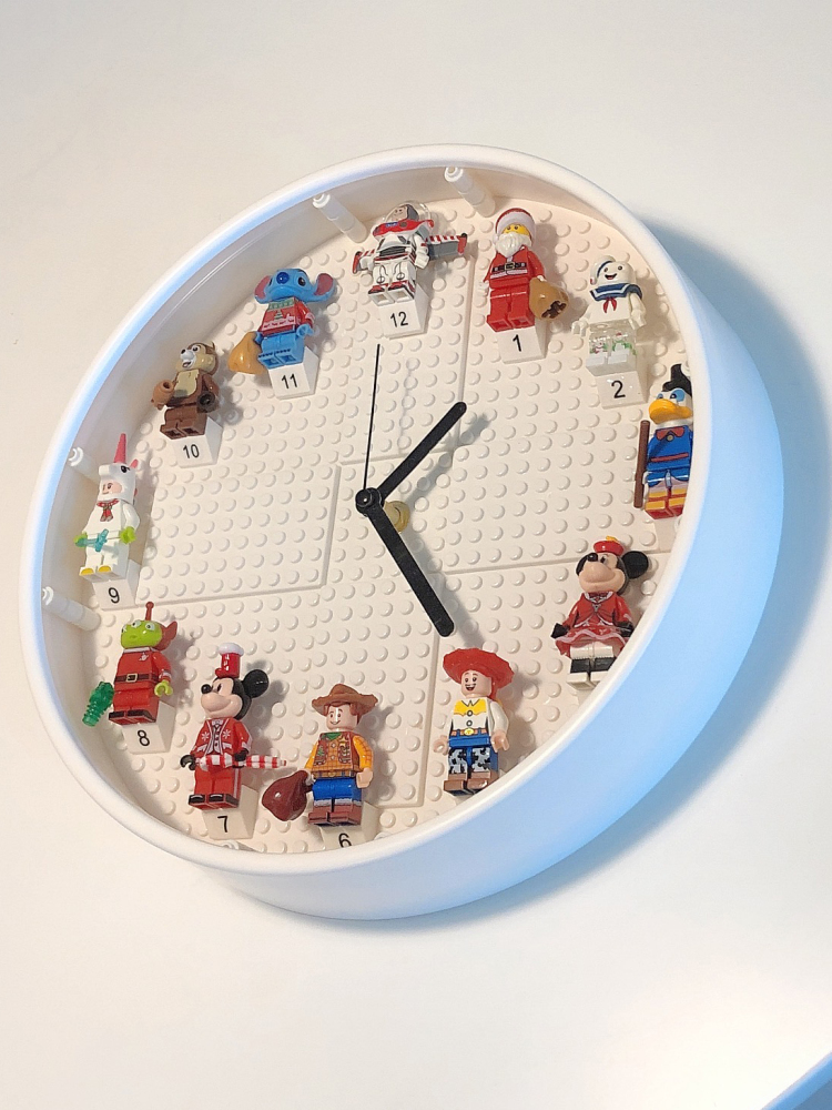 디즈니 레고 벽시계 무소음 아이방 시계